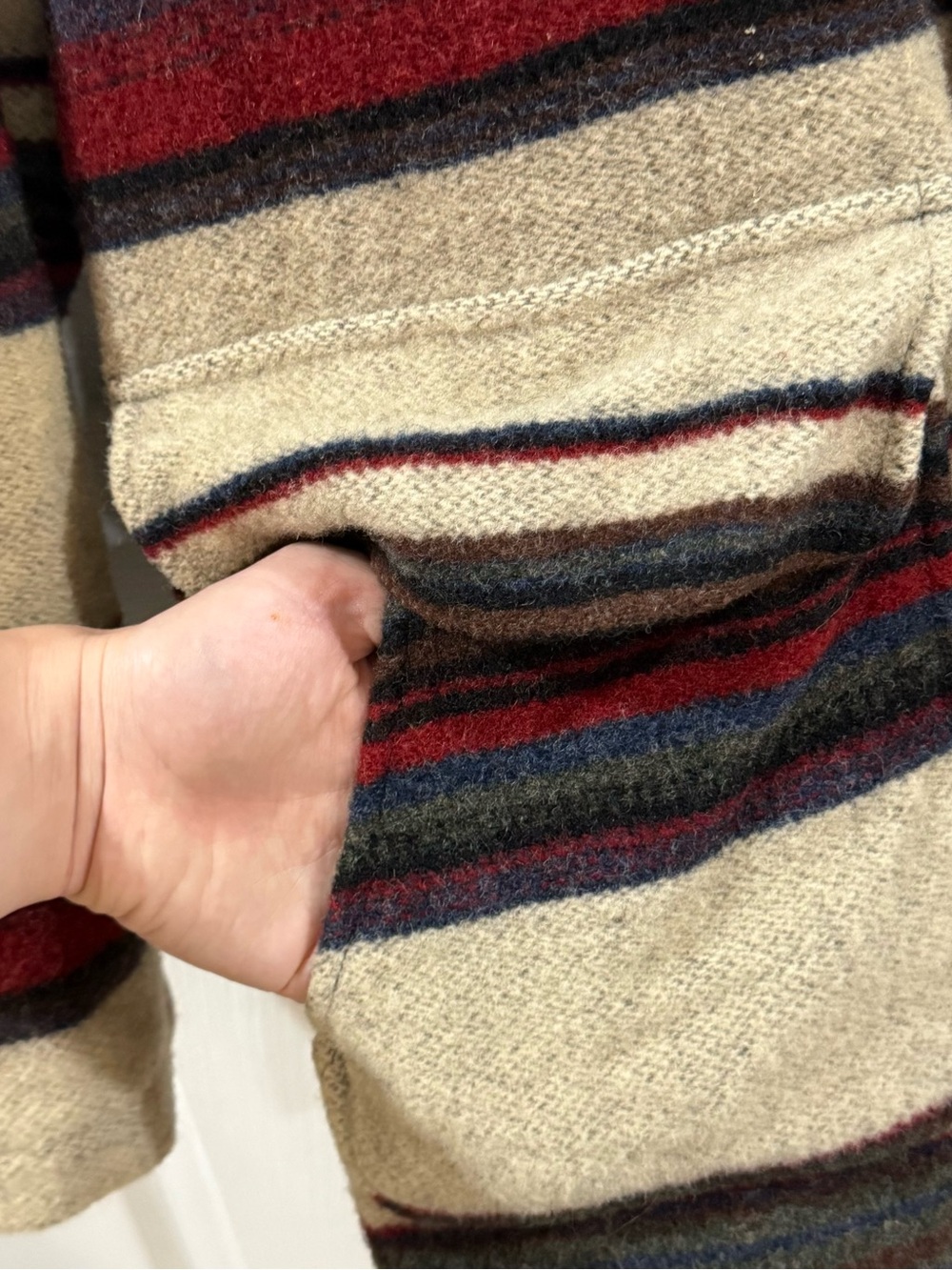 Vintage Woolrich Southwestern Wool Blanket Coat Jacket Men’s Small USA Made - Picture 6 of 9